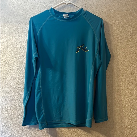 SolR SPF 50+ Blue Long-Sleeve Rash Guard for Swim - Picture 1 of 6